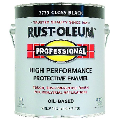 Rust-Oleum Interior/Exterior Paint, Gloss, Oil Base, Black, 1 gal K7779-402